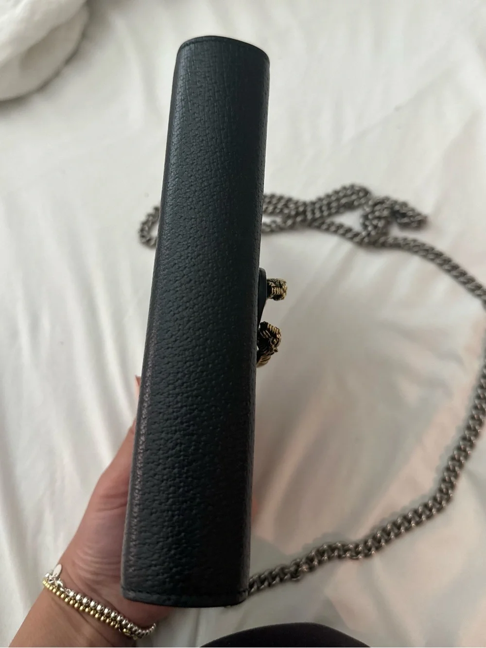Gucci Black Mini Bag with Green and Red Web Stripe - Picture 2 of 4